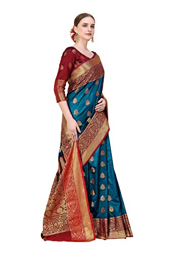 FF-TUMA23LS-Kanchipuram Silk Blend Saree With blouse