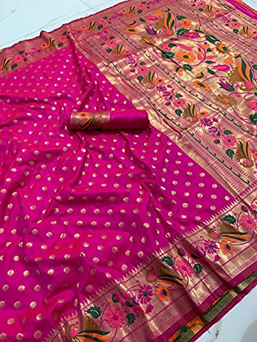 FF-8EJ50FYP-Paithani Silk Saree With Unstitched Blouse