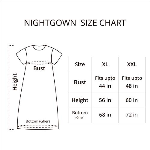 FF-GCEINPXH-Pure Cotton Printed Nighty for Women – Brown