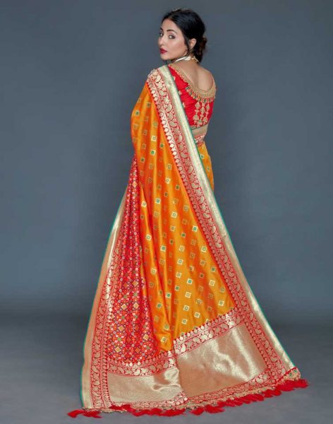 FF-GQVL3TBQ-Woven Embellished Paithani Pure Silk Saree