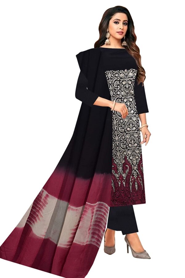 FF-RRFQVBY3-Pashmina Kashmiri embroidery Unstitched Salwar Suit Material with dupatta