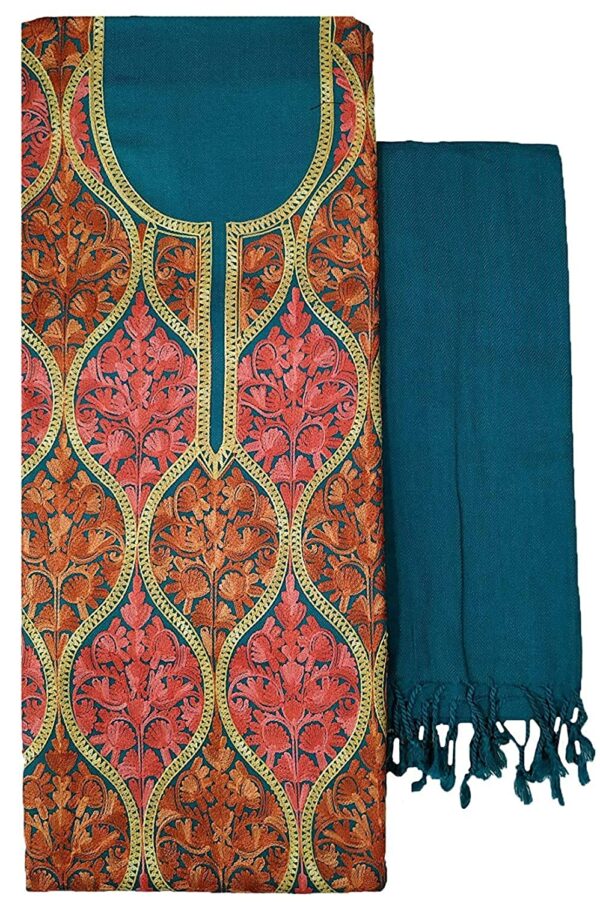 FF-QWGVVI4T-Woollen Kashmiri Embroidery Salwar Suit Material