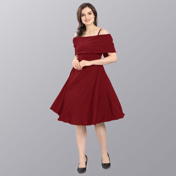 FF-OU8XLR4W-Women A-line Red Dress