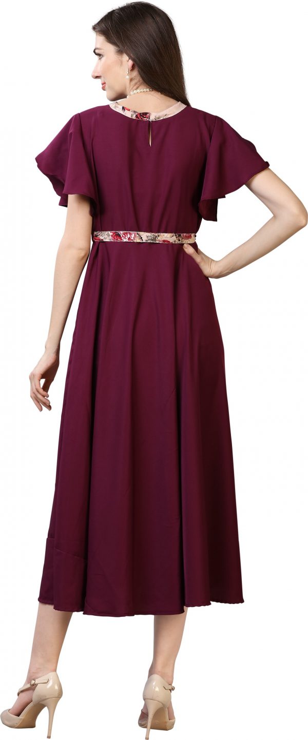 FF-OBSEI4QW-Women A-line Purple Dress