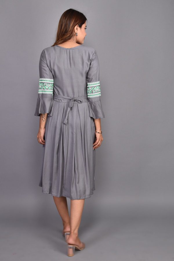 FF-0X2UQLR7-Women A-line Grey Dress