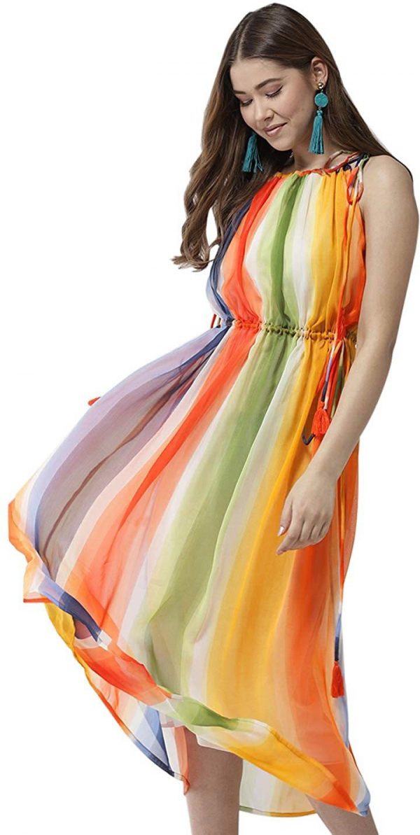 FF-RXEIS15A-Women A-line Multicolor Dress