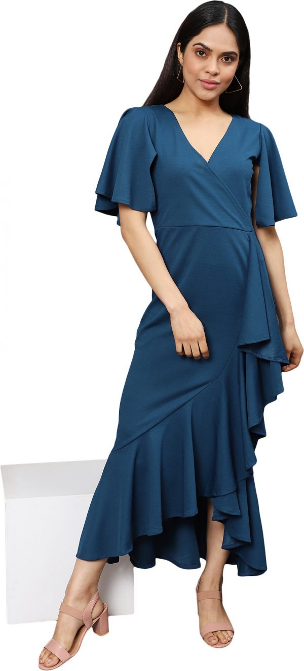 FF-BXFCWWJ8-Women Maxi Blue Dress