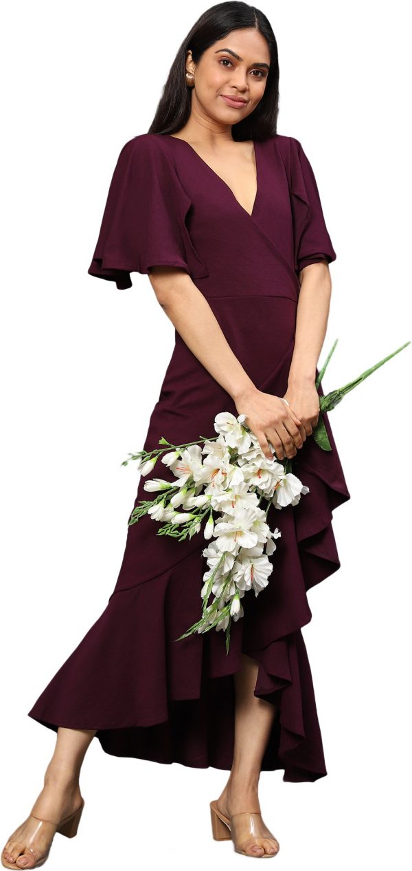 FF-ENKLDPN9-Women Maxi Purple Dress