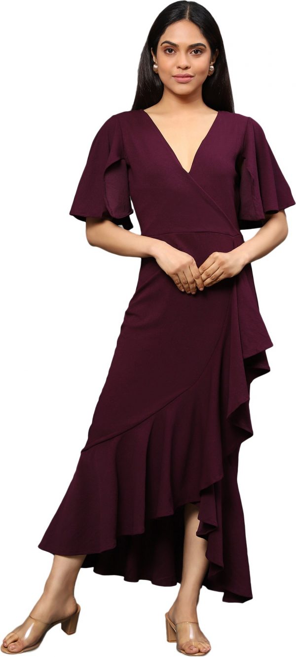 FF-ENKLDPN9-Women Maxi Purple Dress
