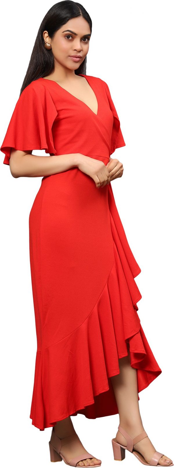 FF-BKIYMJXW-Women Maxi Red Dress