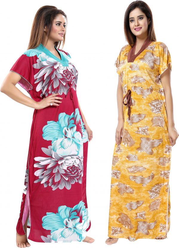FF-MZQDNTDC-Pack of 2 Women Nighty (Multicolor)